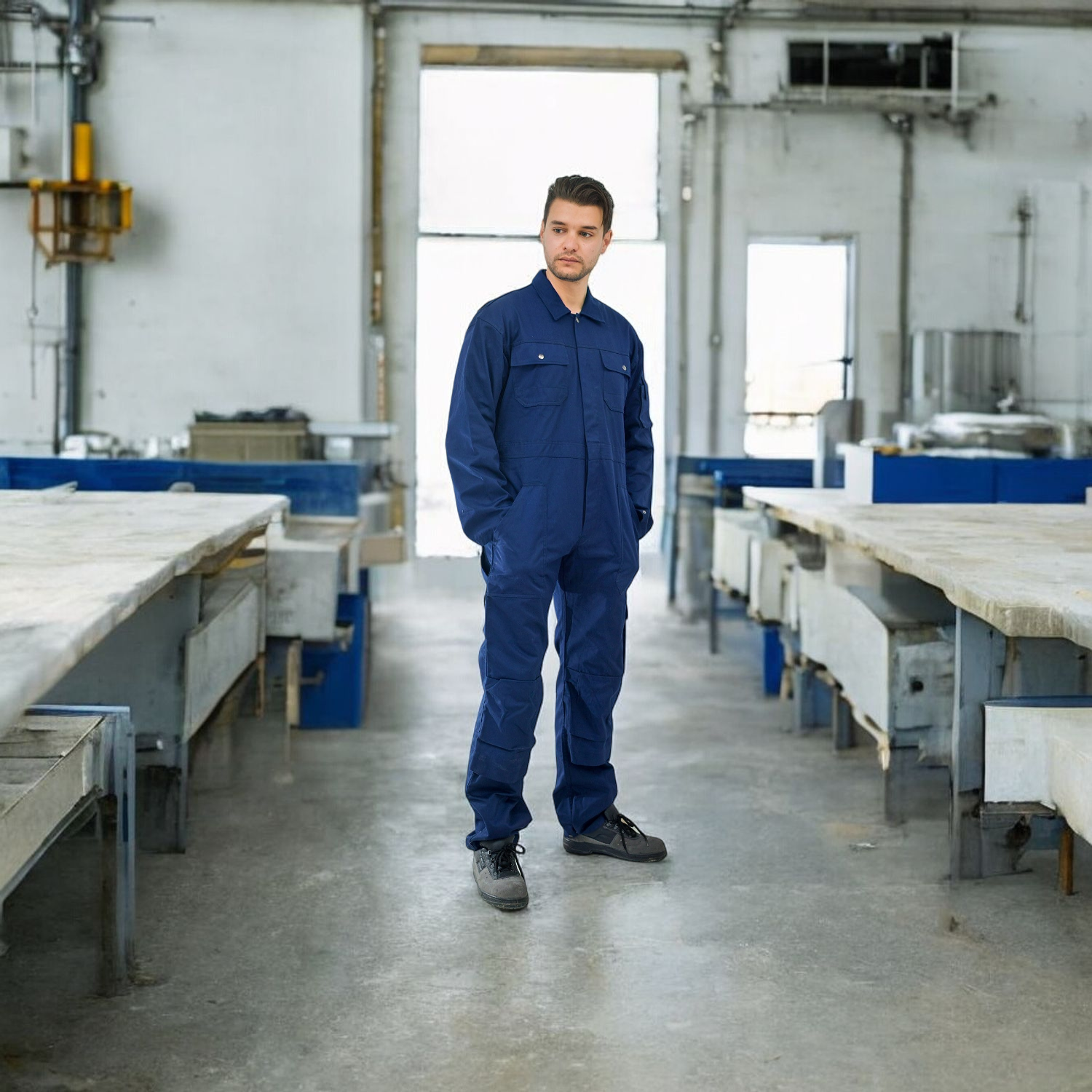Combinaison de Travail Bleu Marine Résistante