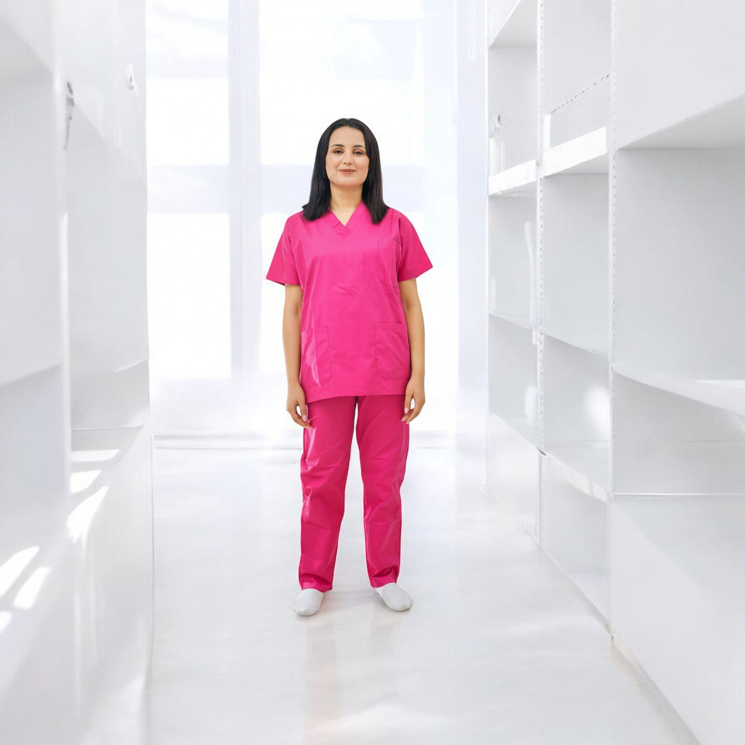 Ensemble de Blouse Médicale Rose