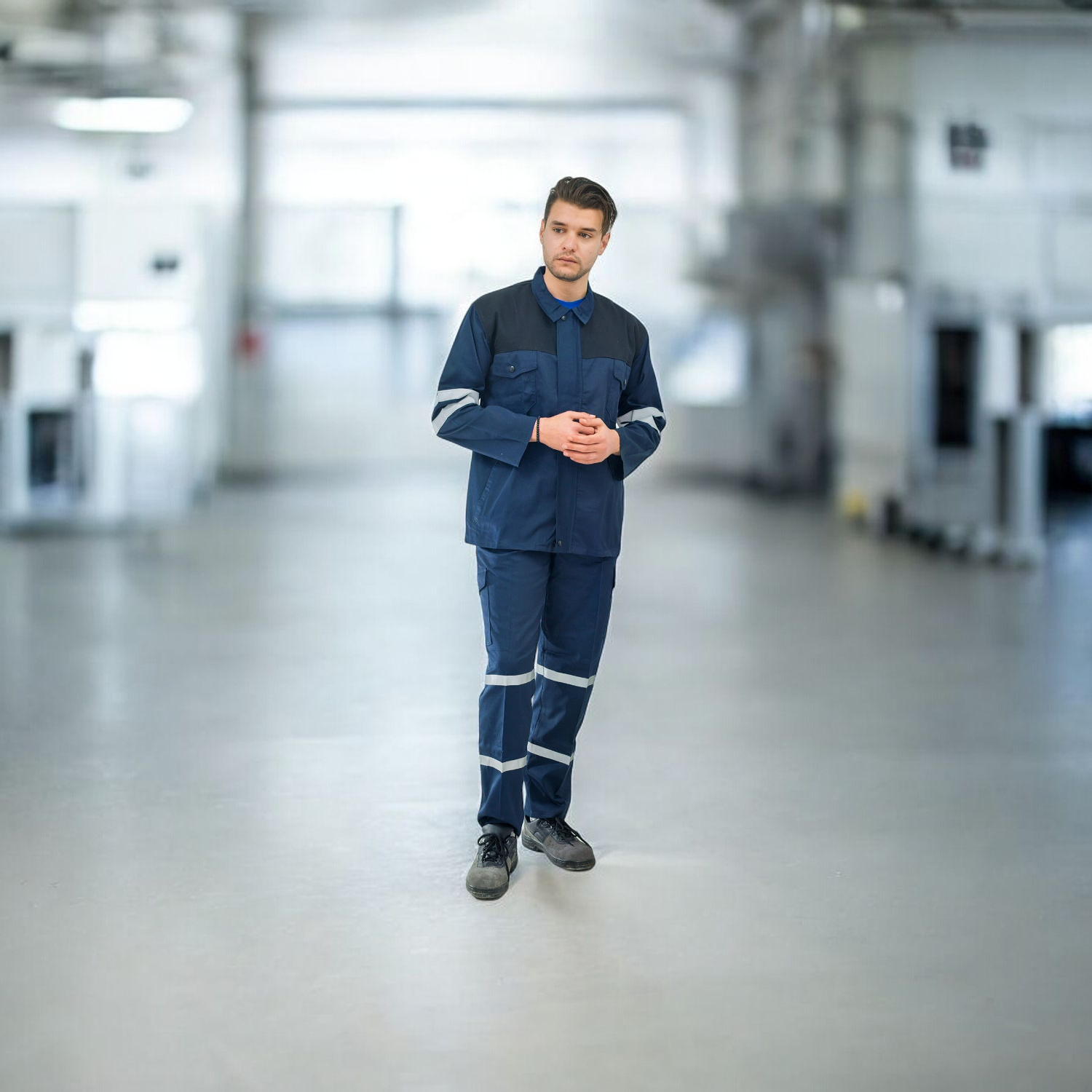 Tenue de Travail Multifonction à Bandes Réfléchissantes