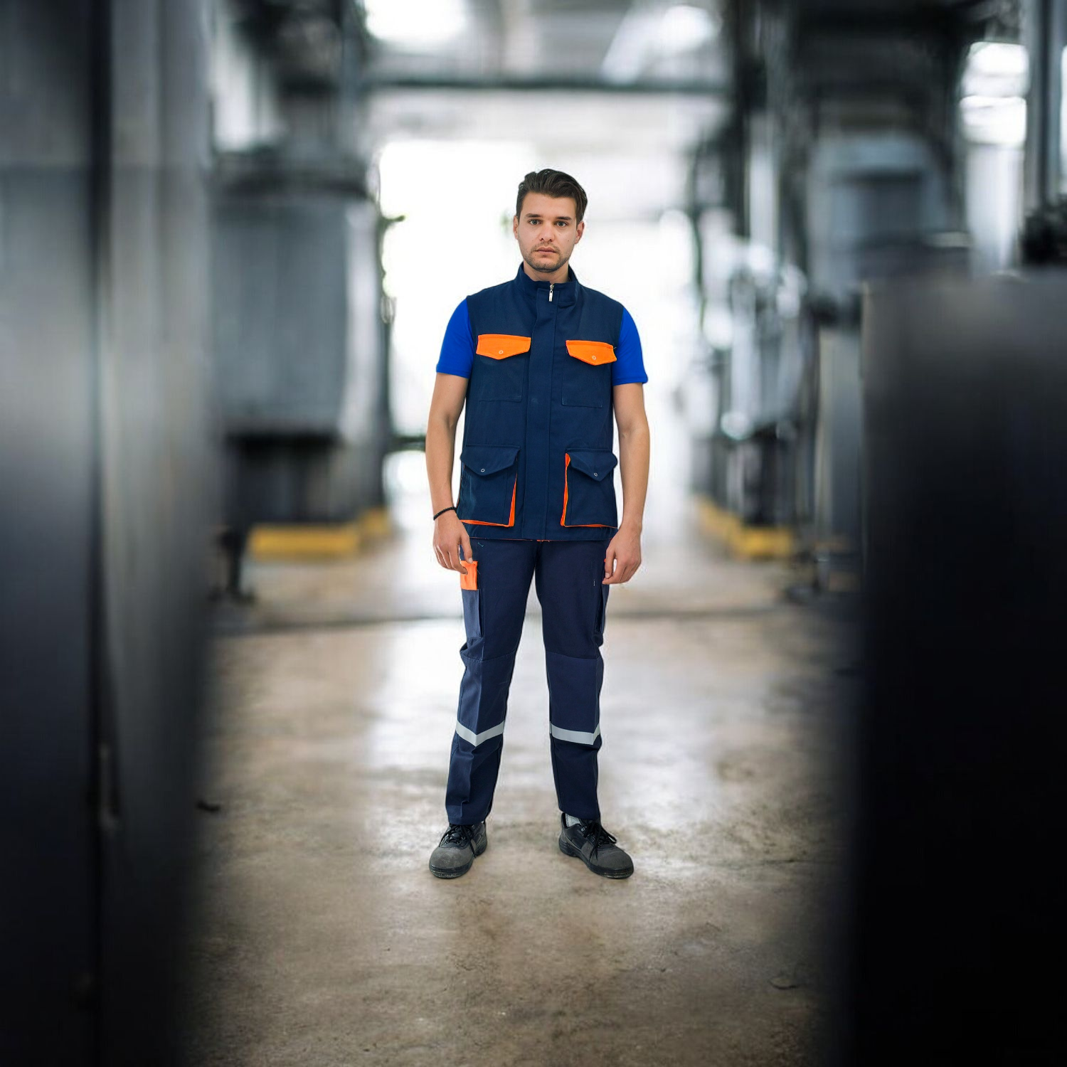 Gilet de Travail Multipoches Réfléchissant
