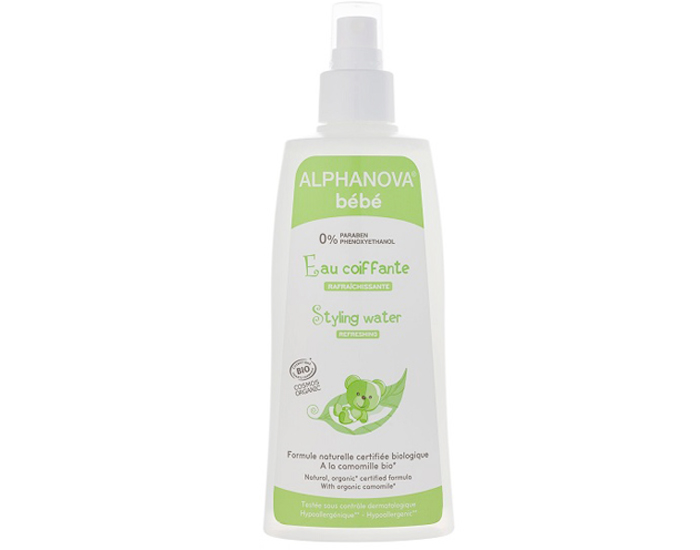 ALPHANOVA bébé BIO Certifié ECOCERT Sans paraben Phénoxyéthanol Eau coiffante Rafraichissante Formule