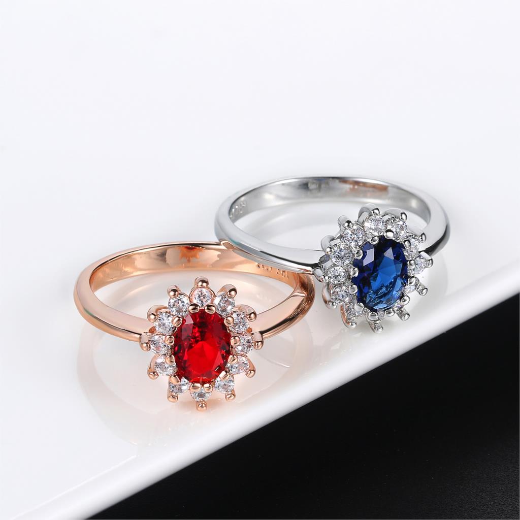 Double-juste-Royal-classique-mariage-grands-anneaux-pour-les-femmes-bleu-et-rouge-cristal-Rose-blanc