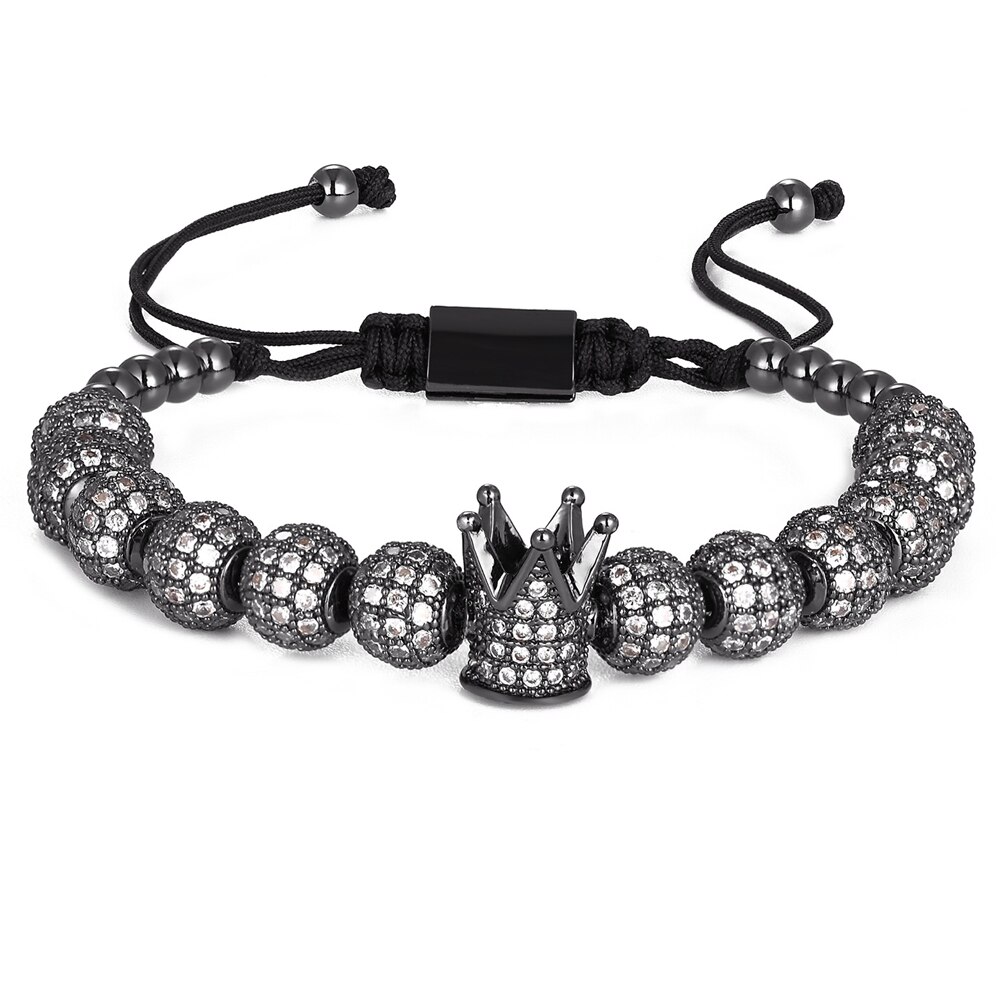 3pcs-Set-Punk-CZ-Micro-Pave-Crown-Beads-Bracelet-For-Men-Women-Braided-Rope-Chain-Luxury