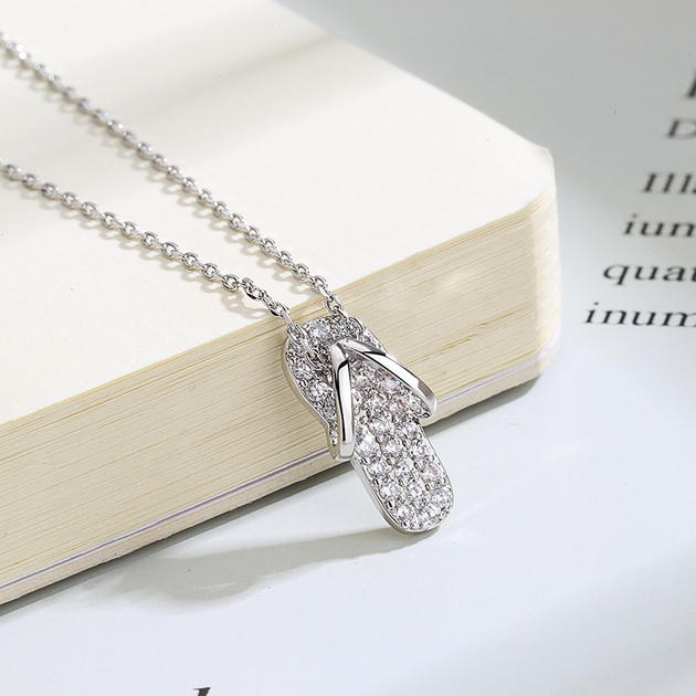 Collier Long En Argent Sterling Style Tong - 4.21 G - Occasion Très Bon état - Sans Marque