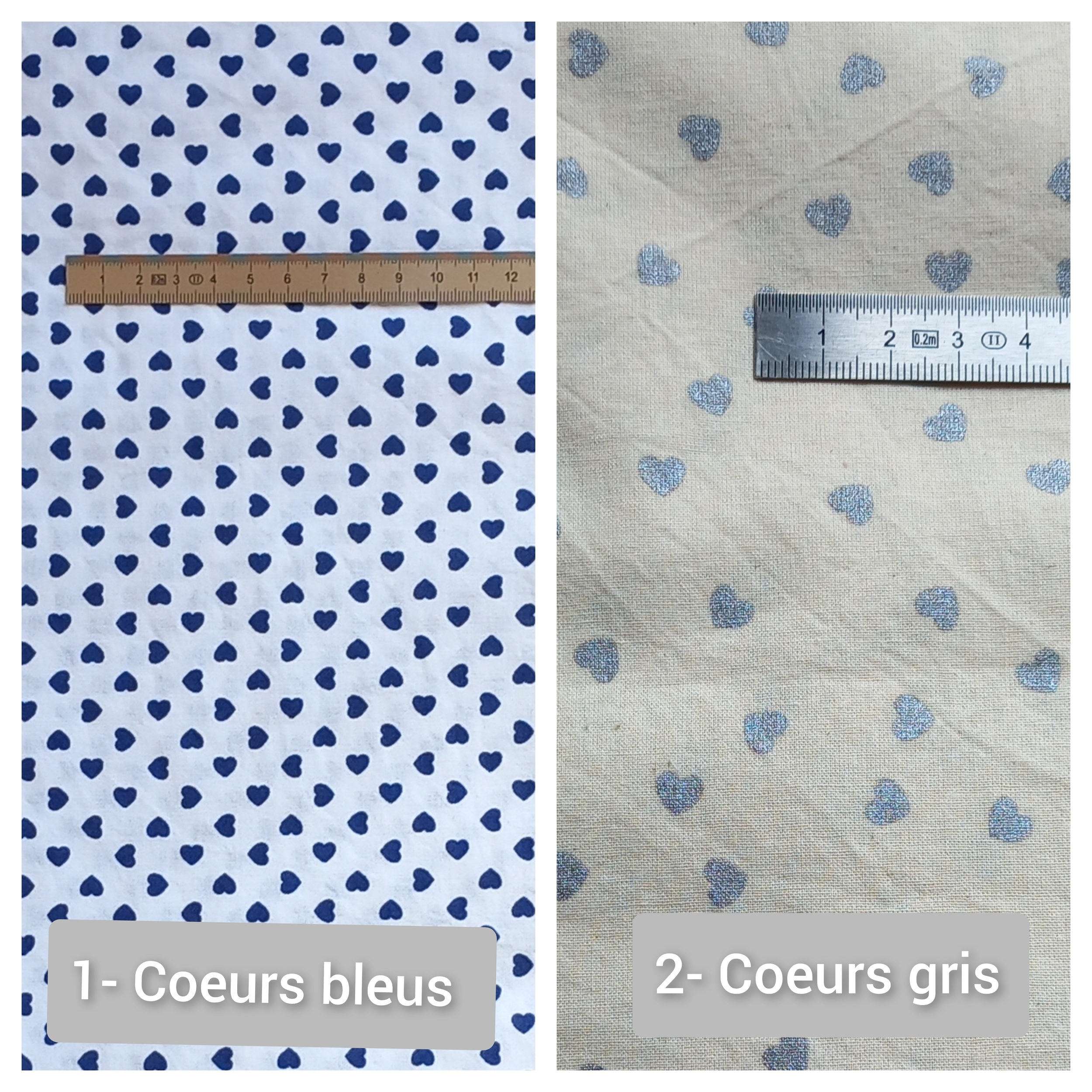 tissu cœurs poche pantalon