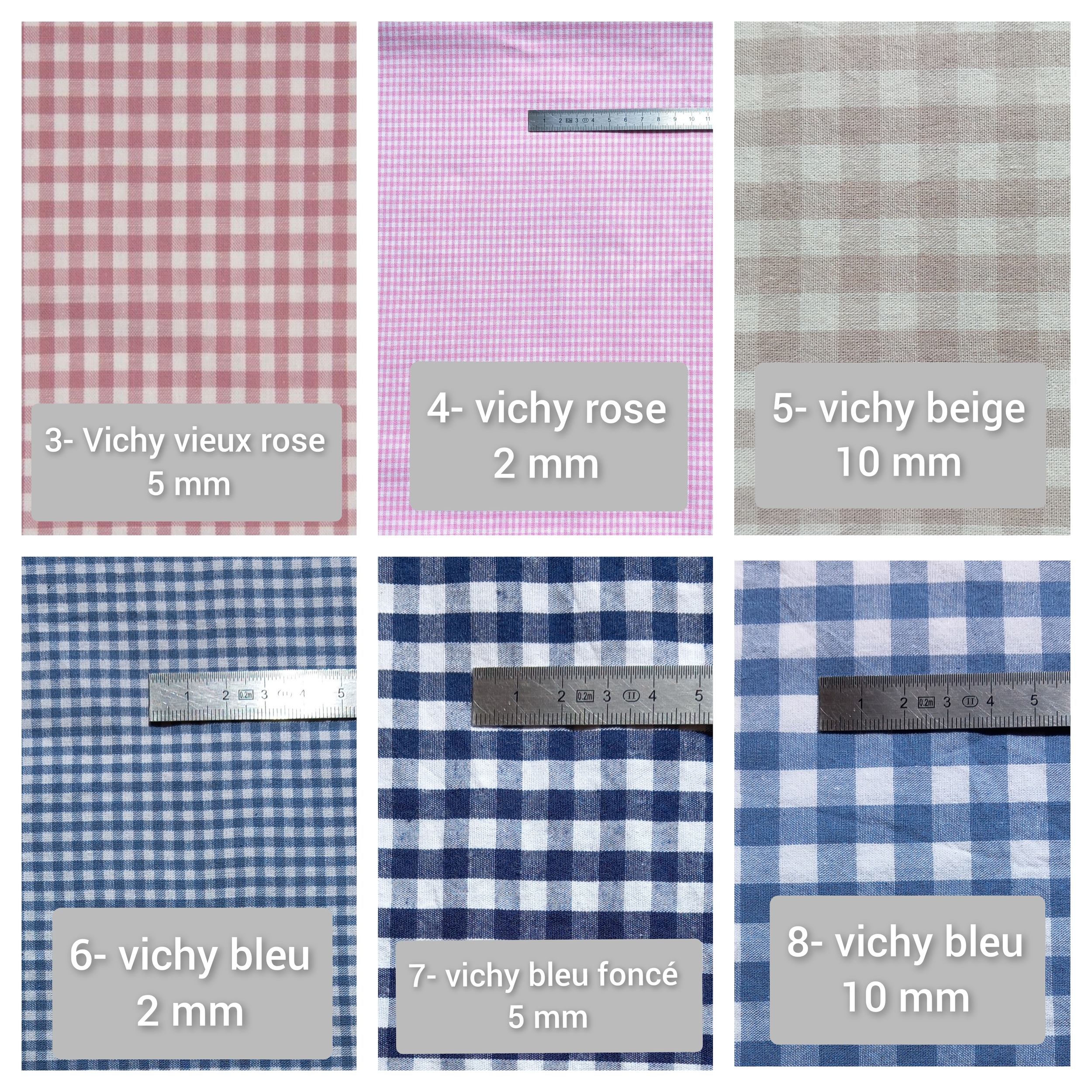 tissu vichy poche pantalon