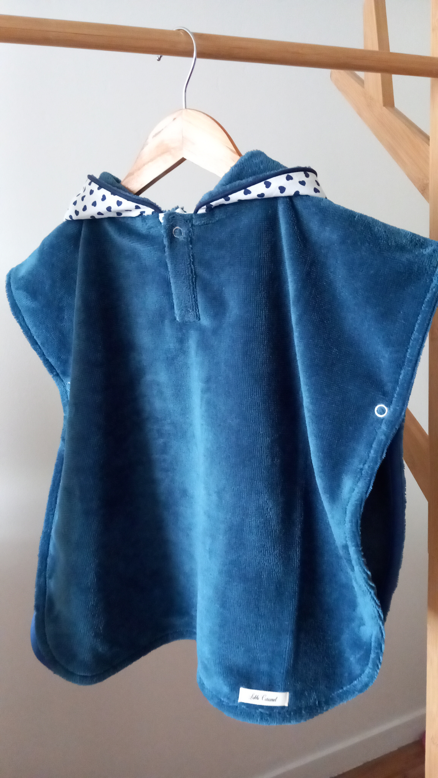 poncho de bain bleu