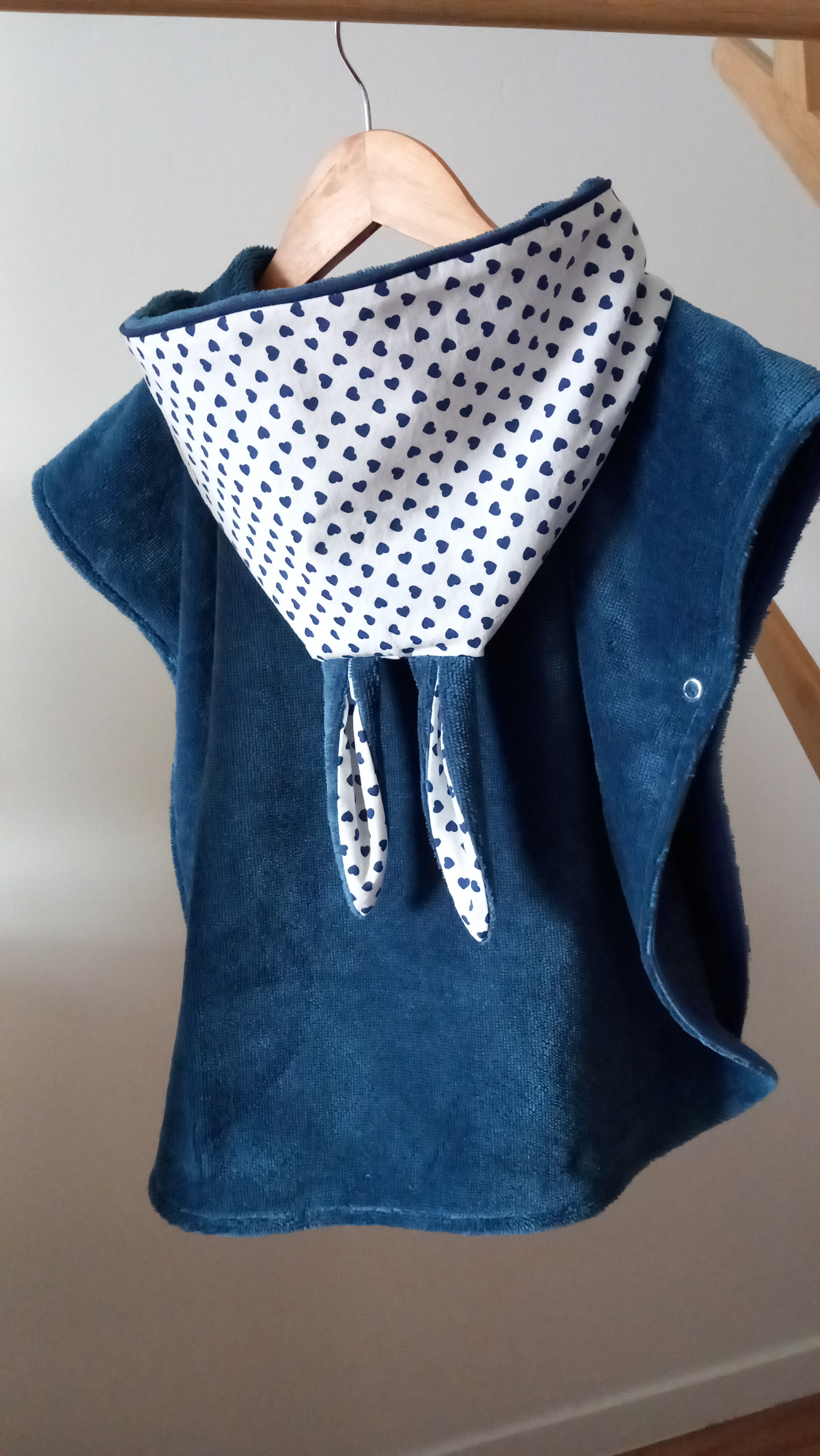 poncho de bain bleu1