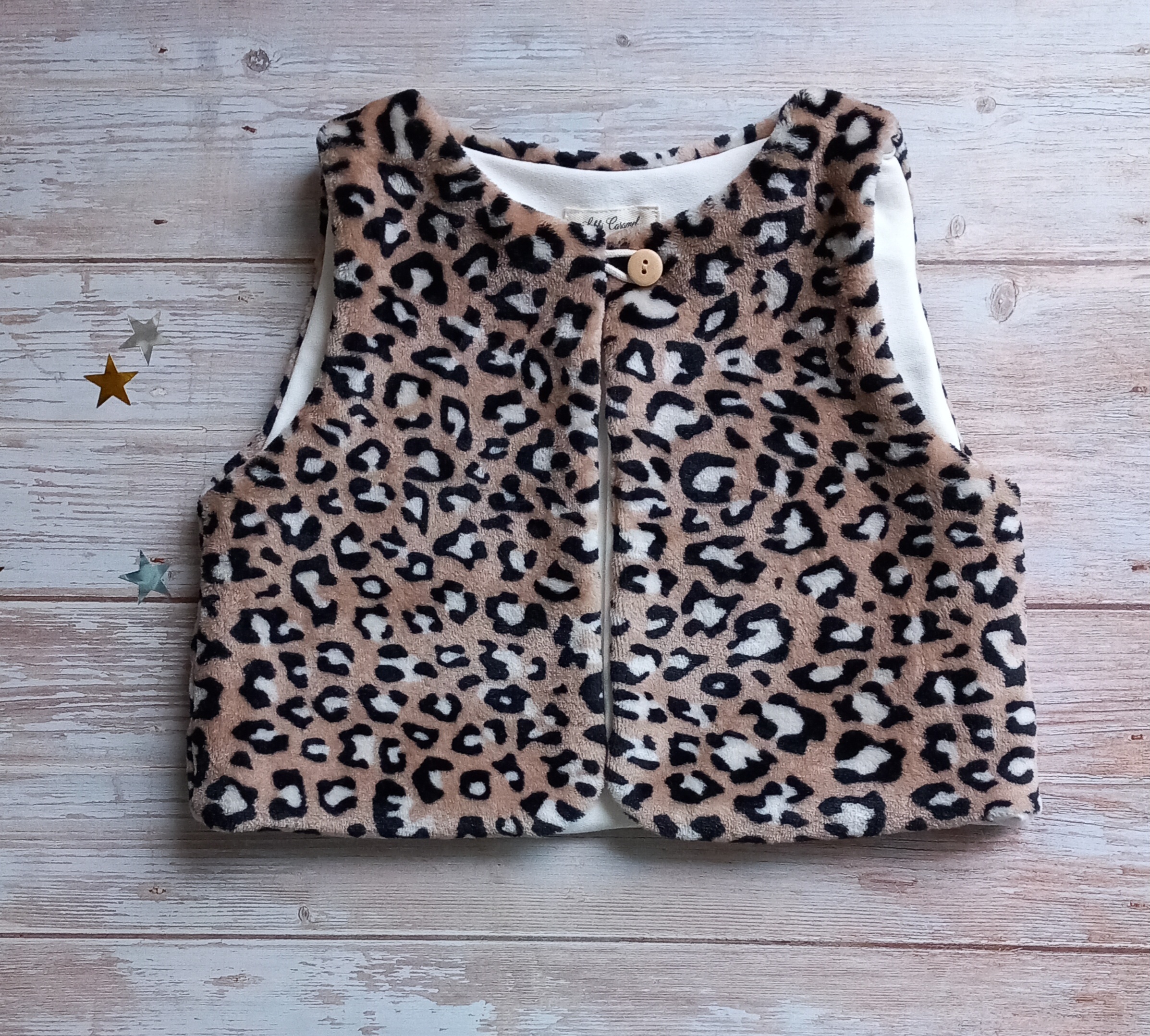 gilet sans manches leopard