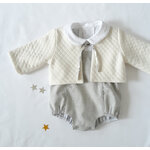 barboteuse gris gilet blouse