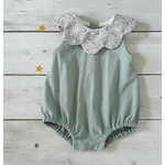 barboteuse fille col petales