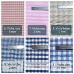 tissu vichy col sweat