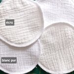 barboteuse double gaze blanc-écru