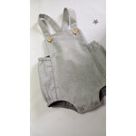 barboteuse bretelles doublure gris