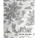 Tissu toile de Jouy gris