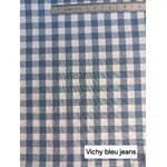 Tissu vichy bleu jeans