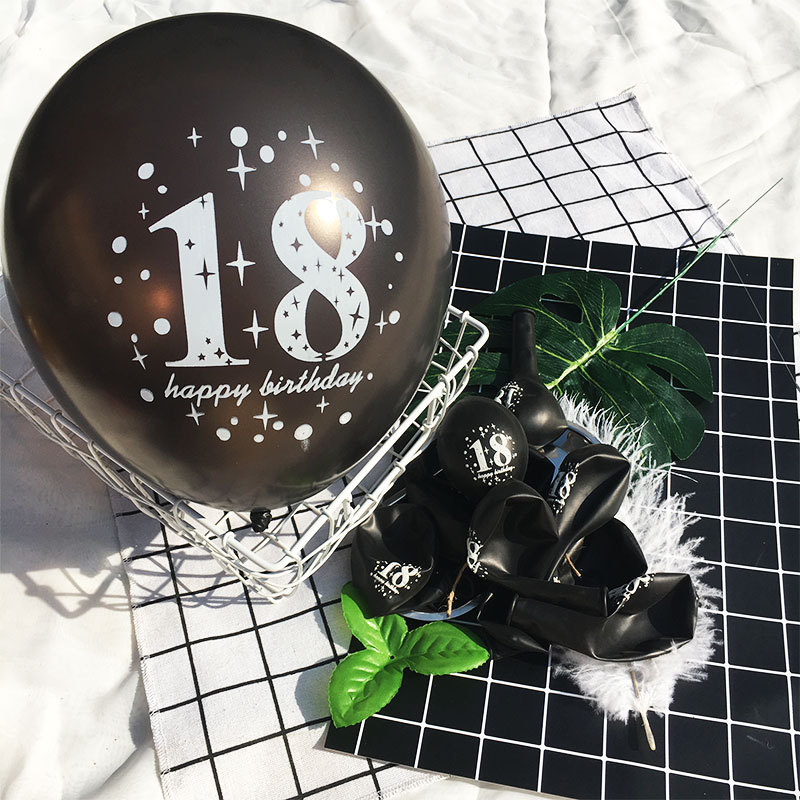 Ballons-imprim-s-en-Latex-nacr-5-pi-ces-Pour-joyeux-anniversaire-18th-12-pour-f