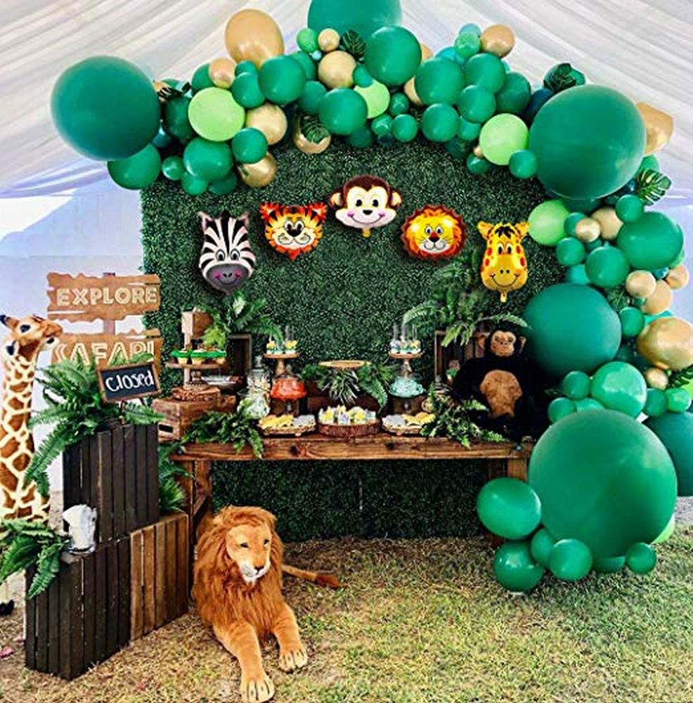 Décorations de fête à thème jungle, décorations de fête d'animaux