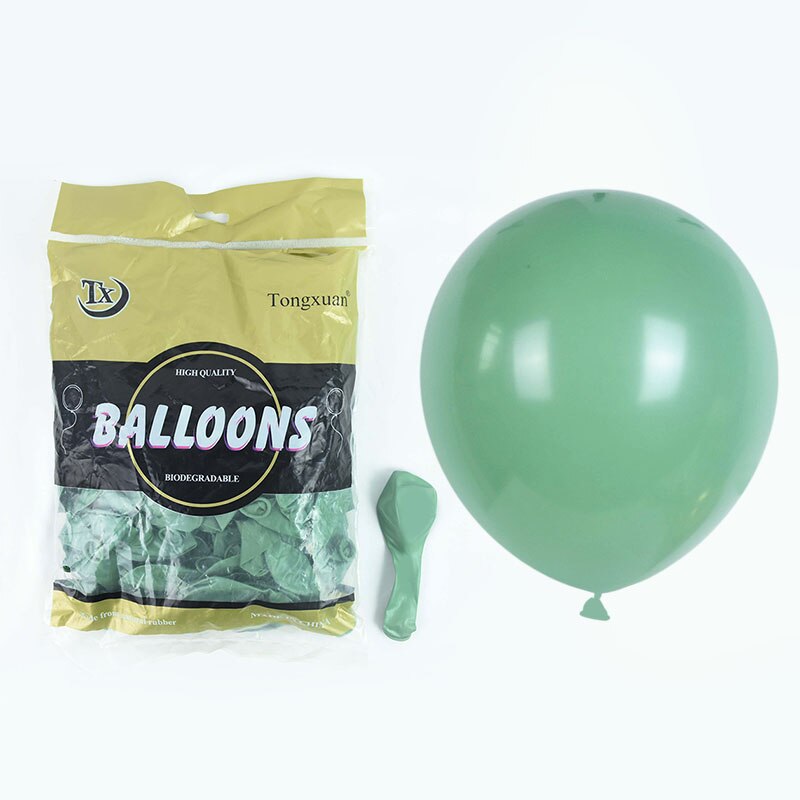 Ballons-en-Latex-vert-haricot-19-pi-ces-guirlande-en-arc-Kit-de-d-corations-de