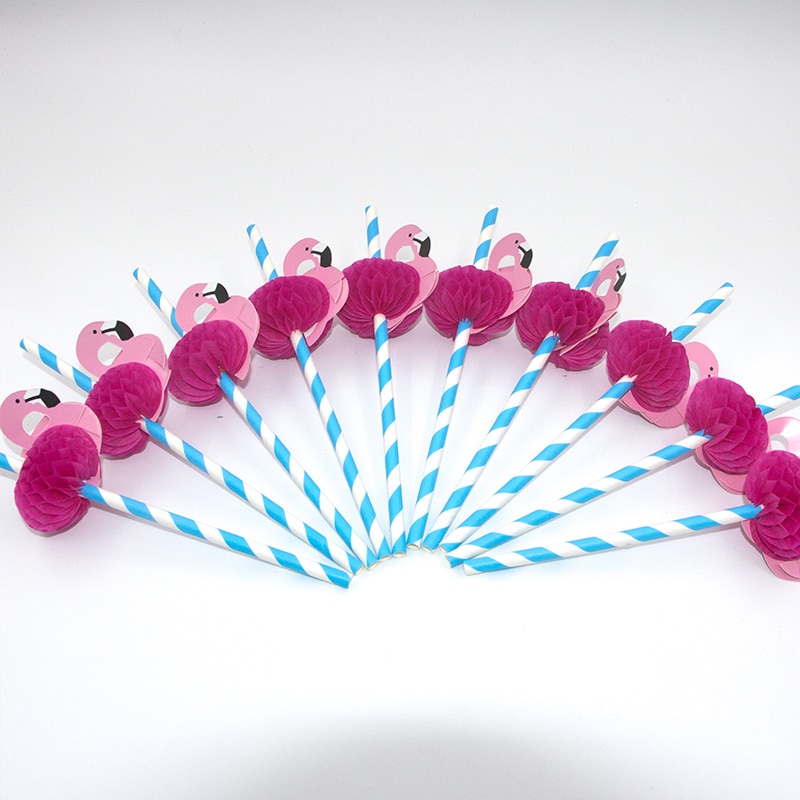 Pailles-de-flamant-rose-et-bleu-3D-10-20-pi-ces-fournitures-de-f-te-pour