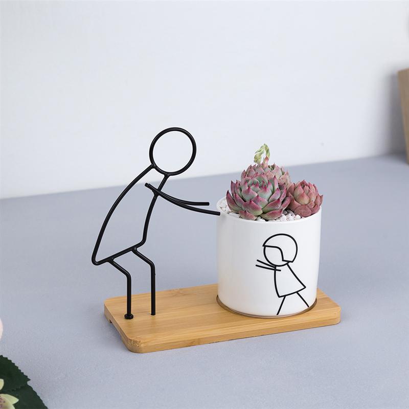 Pot-de-fleurs-Succulent-en-c-ramique-Pot-de-fleurs-Simple-et-moderne-abstrait-compagnon-Parent