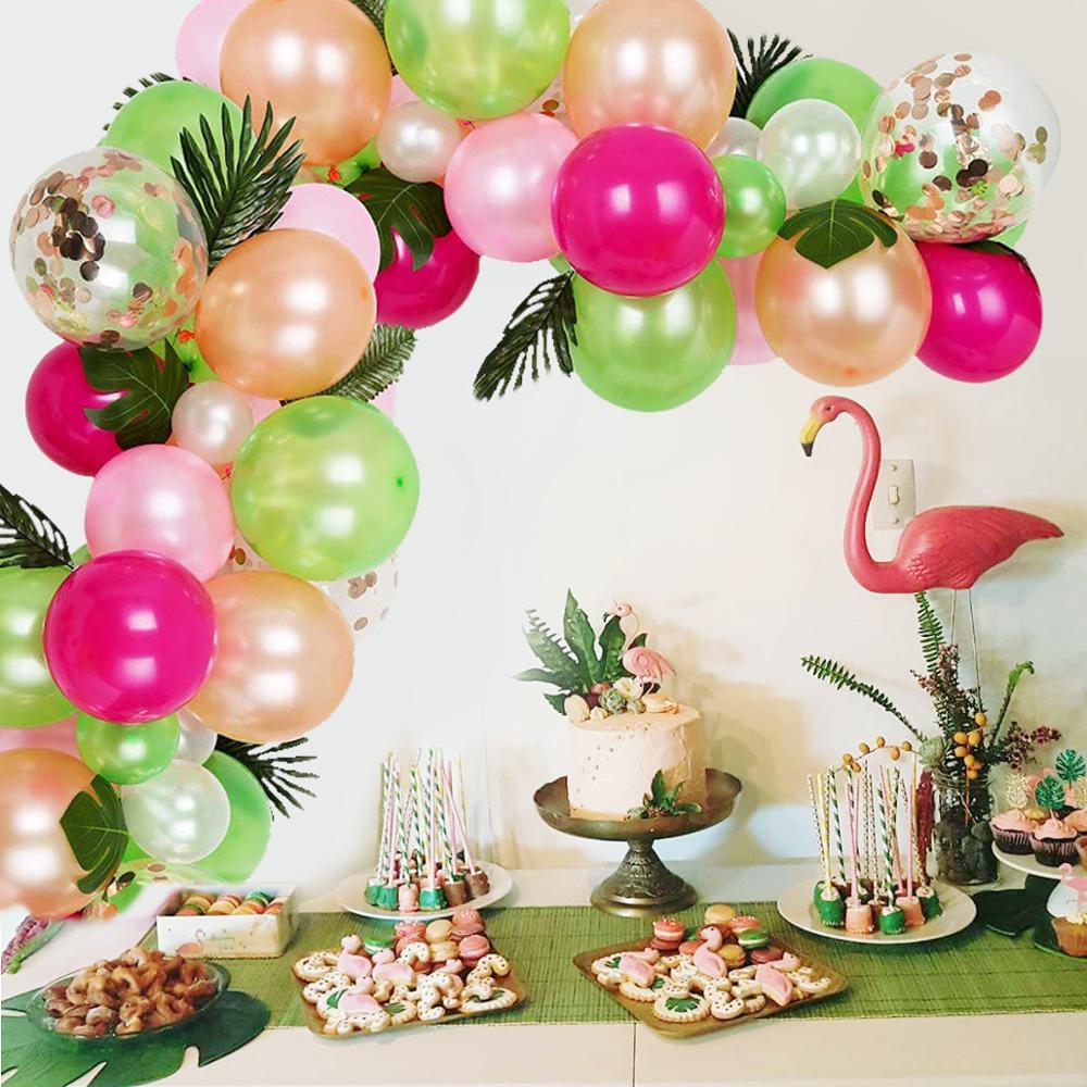 QIFU-Kit-de-Ballons-en-arc-rose-et-vert-guirlande-tropicale-hawa-enne-cha-ne-en