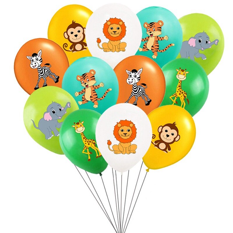 Ballons Animaux Jungle, Ballon Anniversaire Animaux 1 Ans, 10
