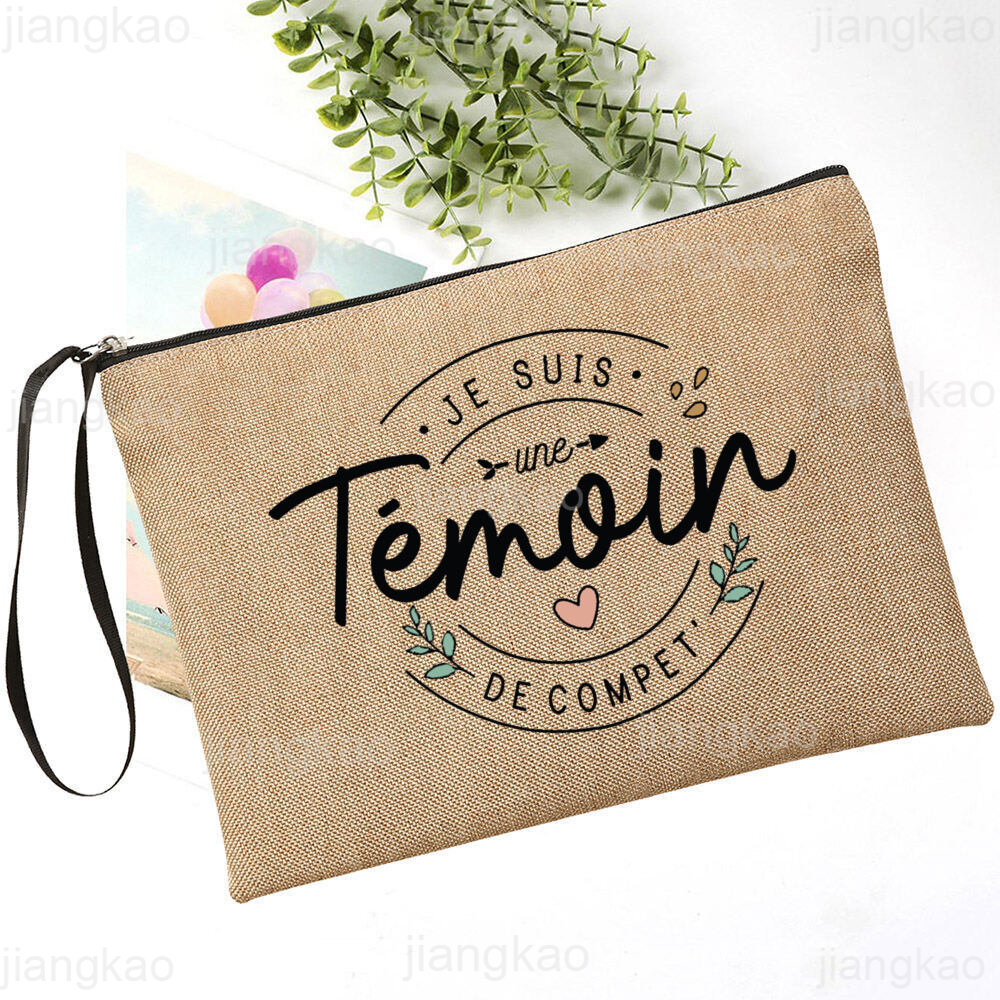 Fran-ais-Sac-de-Maquillage-Imprim-Demoiselle-D-honneur-Cosm-tique-Beaut-Mariage-T-moin-Cadeau