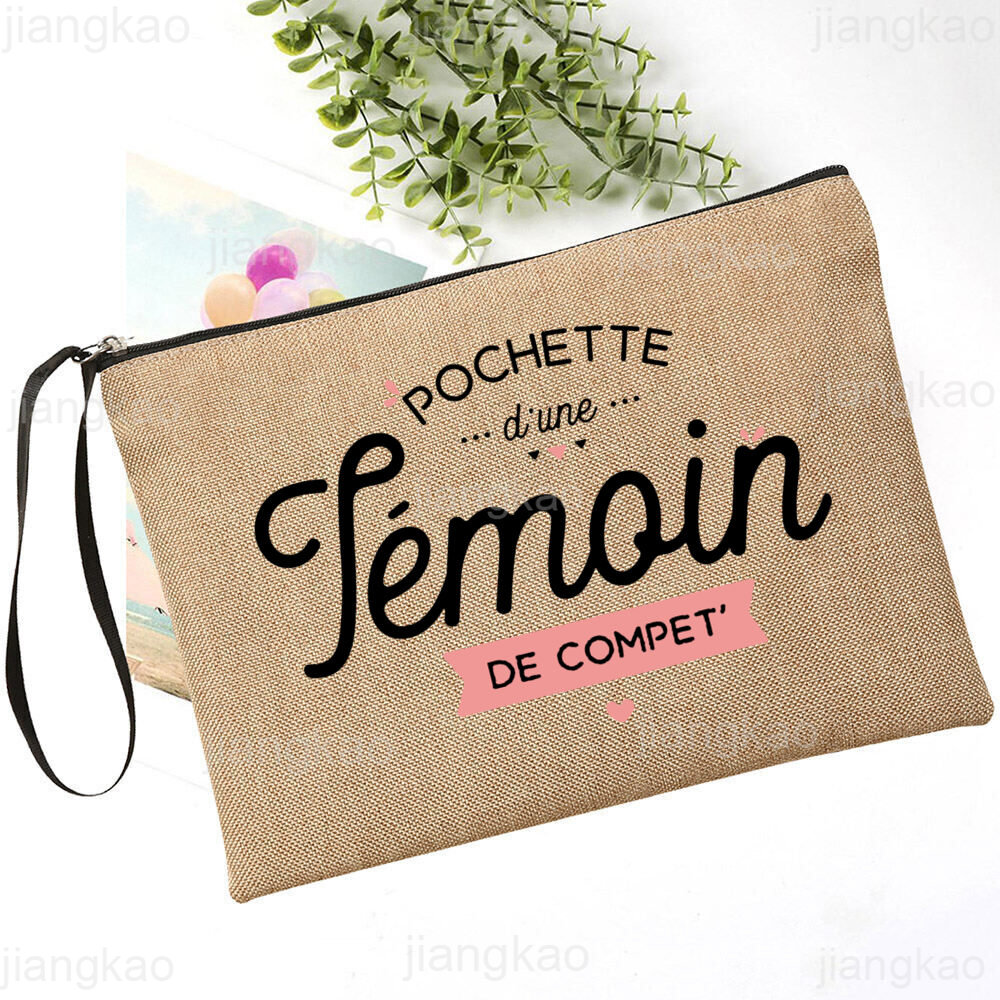 Fran-ais-Sac-de-Maquillage-Imprim-Demoiselle-D-honneur-Cosm-tique-Beaut-Mariage-T-moin-Cadeau