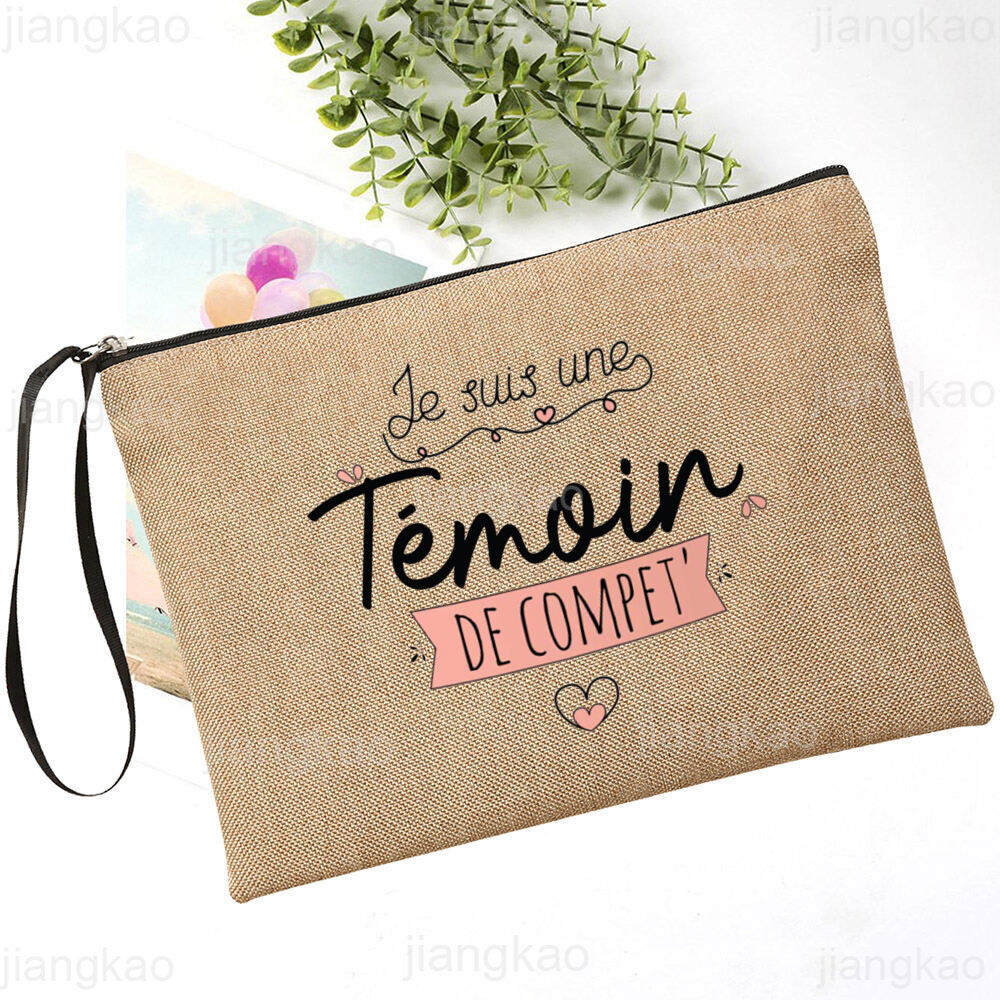 Fran-ais-Sac-de-Maquillage-Imprim-Demoiselle-D-honneur-Cosm-tique-Beaut-Mariage-T-moin-Cadeau