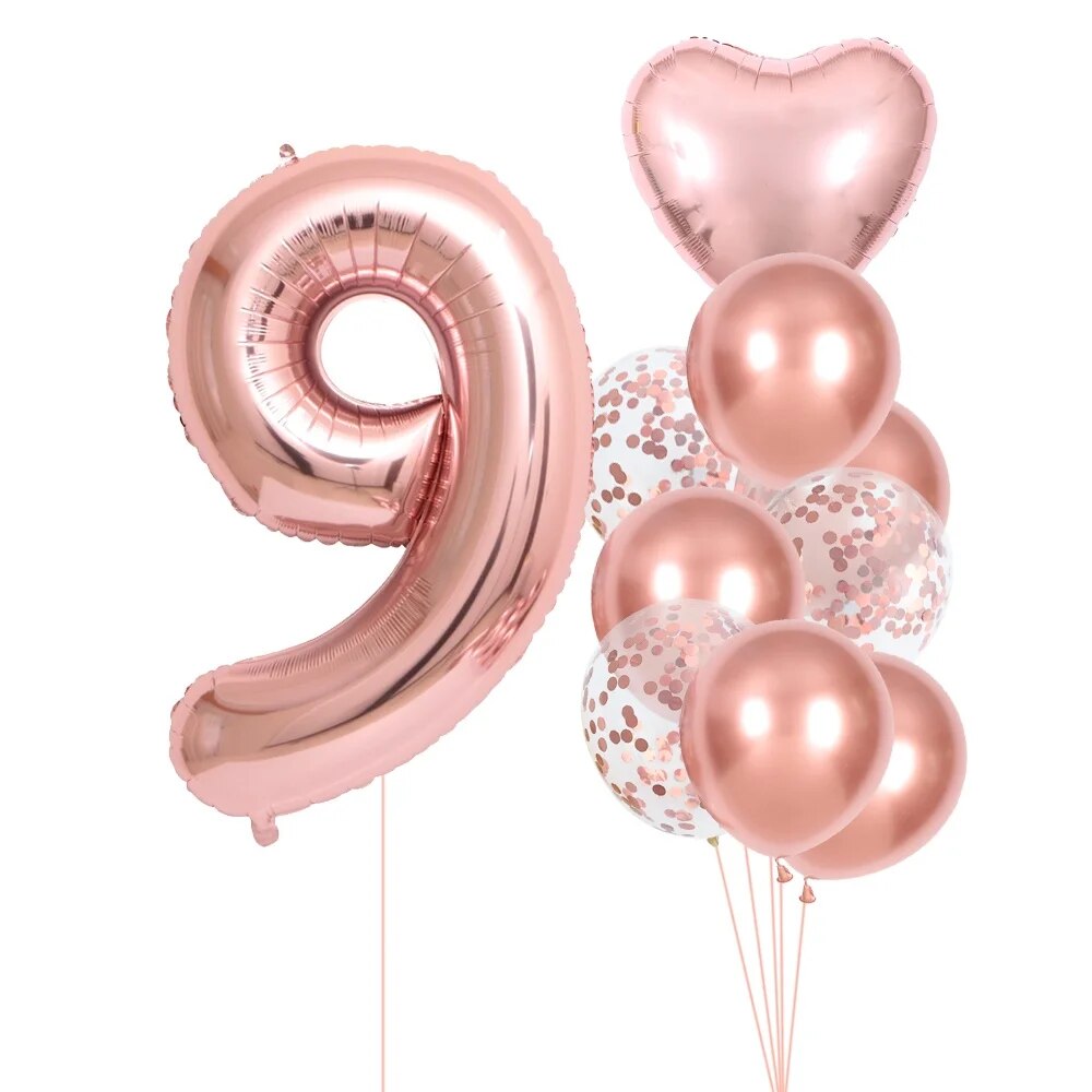 Ensemble-de-ballons-num-riques-en-or-rose-d-coration-de-f-te-10-pi-ces