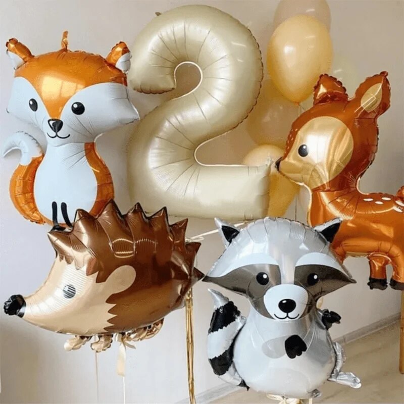 Ballon-en-film-aluminium-motif-animaux-de-la-jungle-d-coration-de-f-te-d-anniversaire