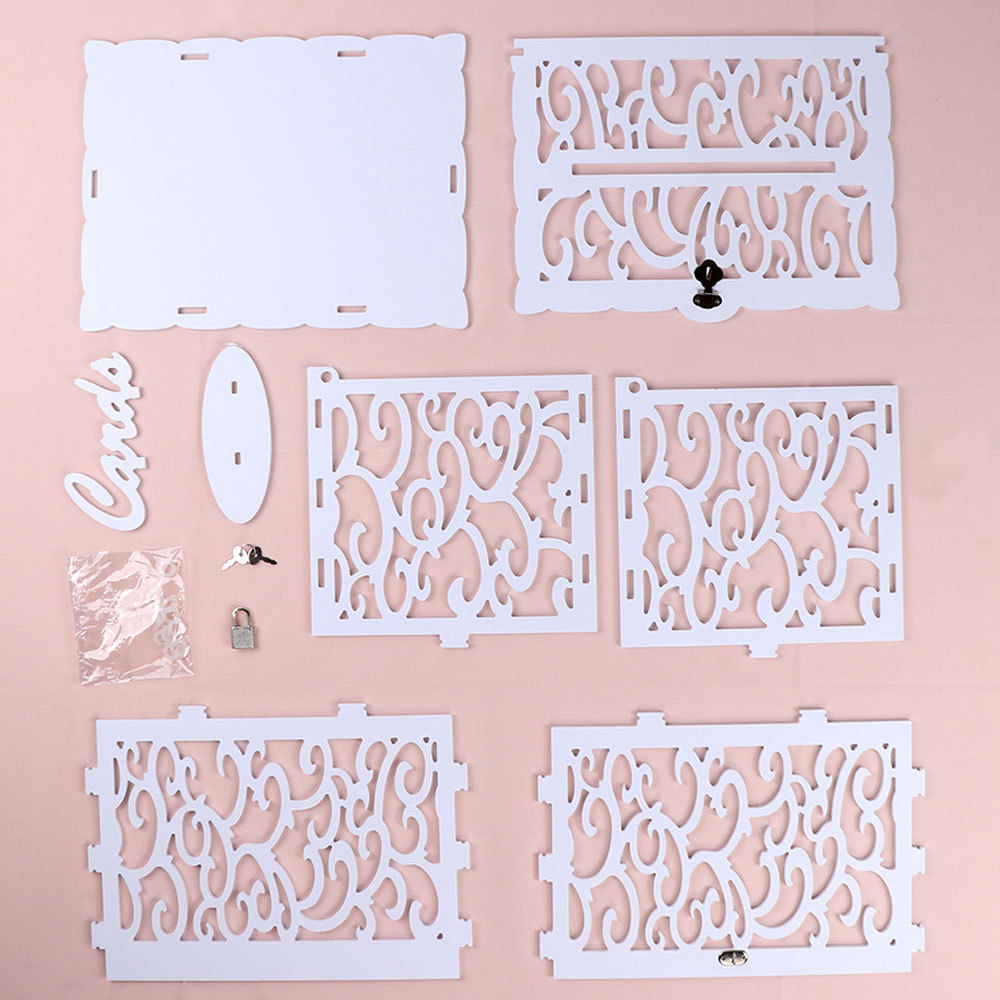 OurWarm-bricolage-bo-te-de-carte-cadeau-de-mariage-PVC-tirelire-avec-serrure-belle-d-coration