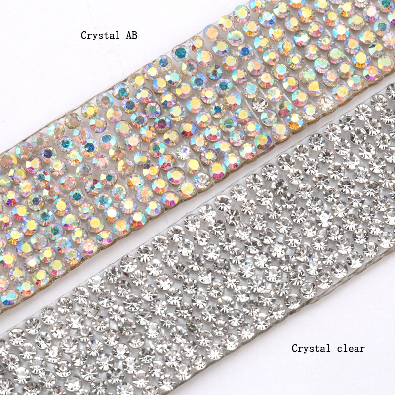 QIAO 10/15mm ruban de Strass ruban de cristal coloré garnitures