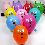 Ballon-multicolore-h-lium-Latex-avec-t-te-de-lapin-Ballon-imprim-12-pouces-boules-mignonnes