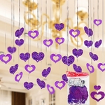 Ballon-de-pluie-paillettes-au-Laser-en-c-ur-violet-accessoire-de-d-coration-romantique-pour