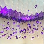 Ballon-de-pluie-paillettes-au-Laser-en-c-ur-violet-accessoire-de-d-coration-romantique-pour