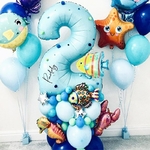 Ballons-en-forme-d-animaux-sous-la-mer-43-pi-ces-avec-nombres-bleus-d-coration