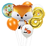 Ballons-en-Latex-en-forme-de-renard-pour-enfants-7-pi-ces-lot-en-feuille-d