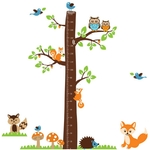 Autocollant-mural-d-animaux-de-dessin-anim-chelle-de-hauteur-d-arbre-mesure-de-la-hauteur