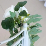 Roses-Artificielles-avec-Rubans-de-Feuilles-Vertes-pour-D-coration-Fleurs-pour-All-e-de-Mariage