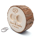 Cadeaux-de-mariage-personnalis-s-anneau-porteur-bo-te-porte-anneau-personnalis-Nature-bois-tranche-anneau