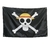 Banni-re-de-trompette-de-pirates-une-pi-ce-chapeau-de-paille-autour-du-drapeau-de