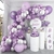 Kit-d-arche-de-guirxi-t-de-ballons-violets-argent-m-tallique-autocollants-papillon-confettis-pour