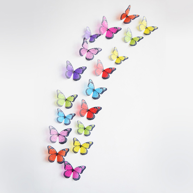 Misazy papillons muraux,Sticker Papillon Noir et Blanc,48 Pcs DIY Papillons Stickers Muraux,Stickers muraux papillon 3D pour la maison salon salle détude bébé chambre fond stickers muraux 