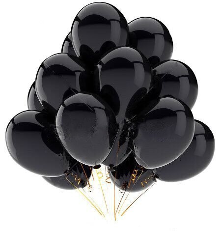 Ballons en latex avec confettis, or noir, blanc, métallique