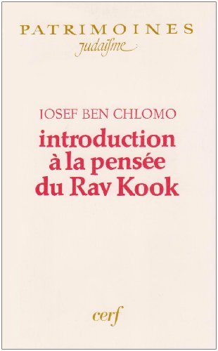 Introduction à la pensée du Rav Kook