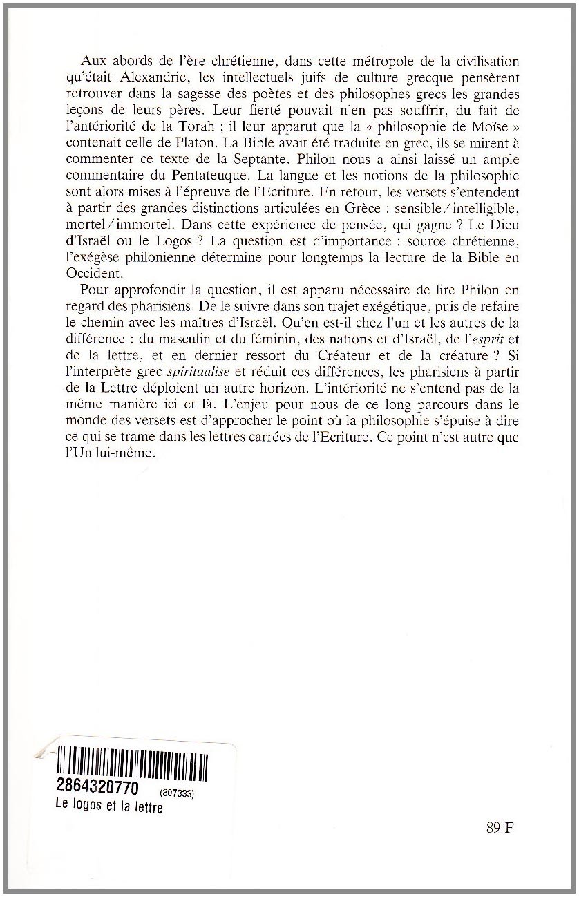 Le logos et la lettreverso