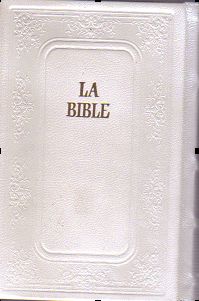 la bible en cuir blanc