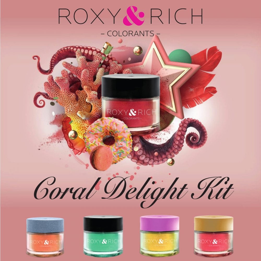Poudre alimentaire Roxy & Rich - Corail - Lot de 4